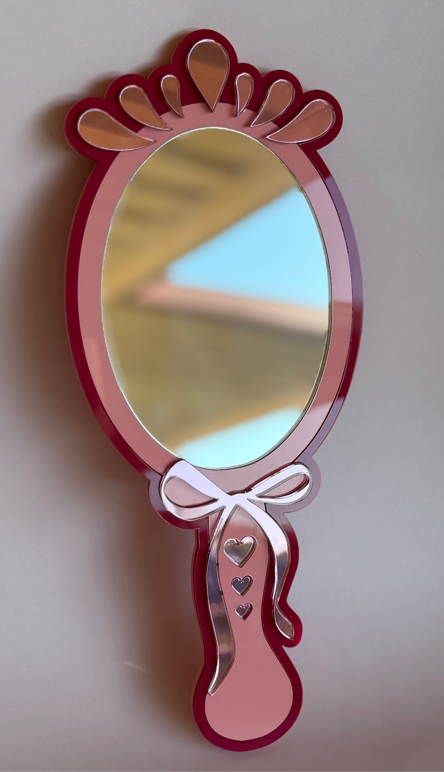 Princess Theme Acrylic Hand Held Mirror