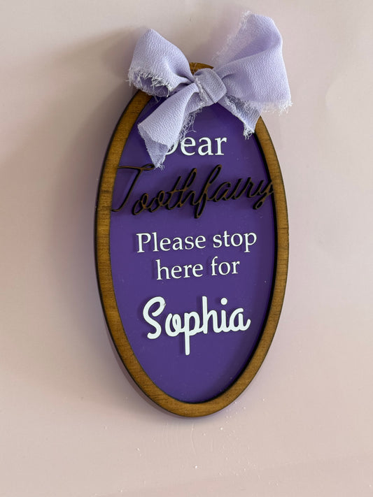Personalised Kids Tooth Fairy Plaque