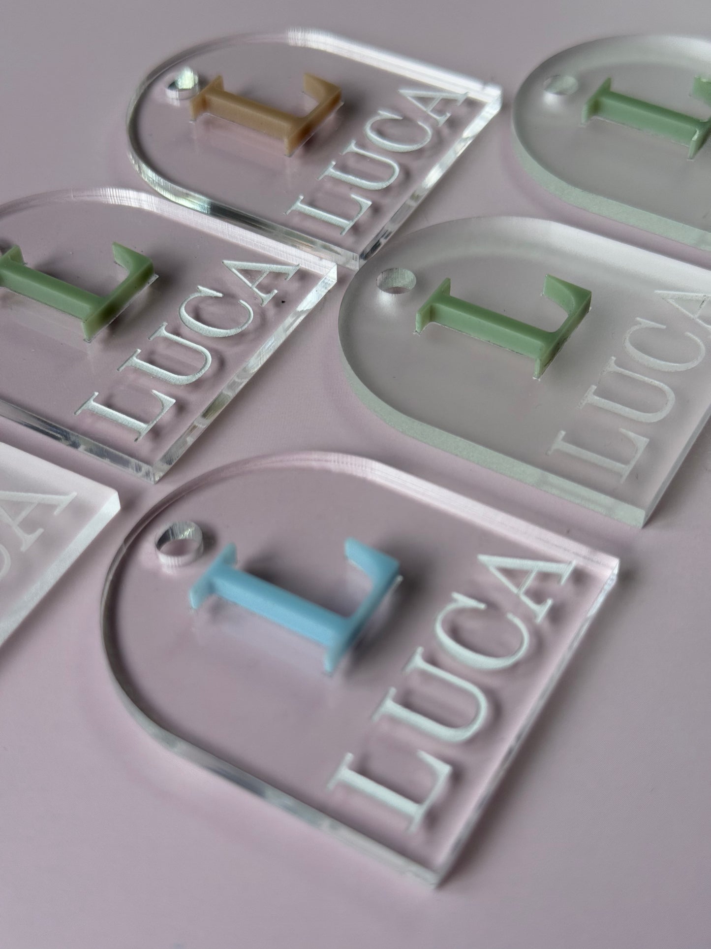 Personalised Acrylic Arch Tags- Tags For Favours- Engraved Acrylic Arch Gift Tags