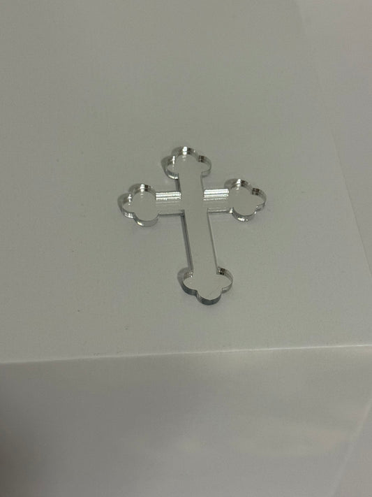 Orthodox Single-Layer Acrylic Cross – Christening Box Keepsake & Decoration