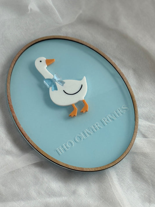 Birth Announcement Plaque- Silly Goose