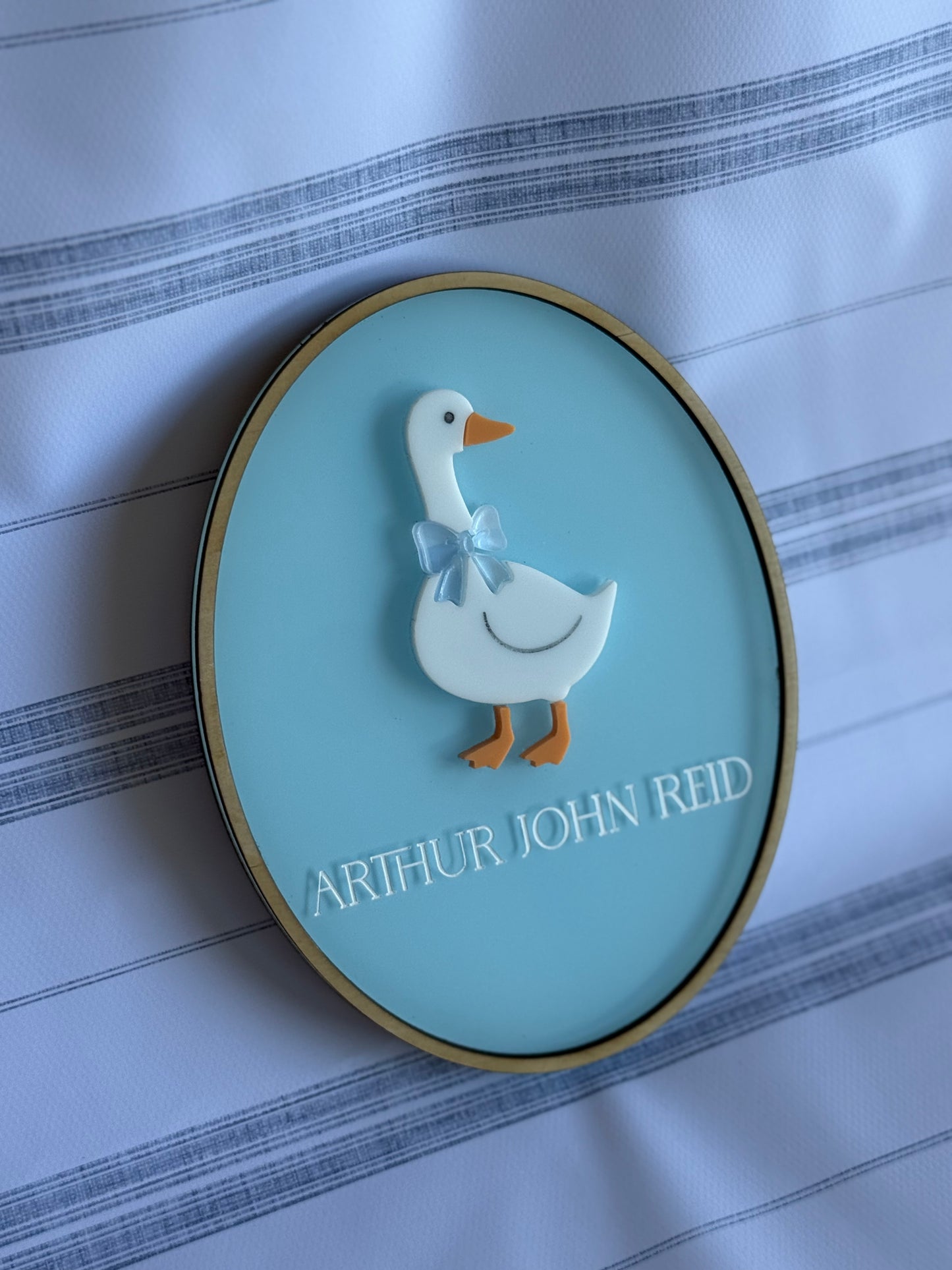 Birth Announcement Plaque- Goose