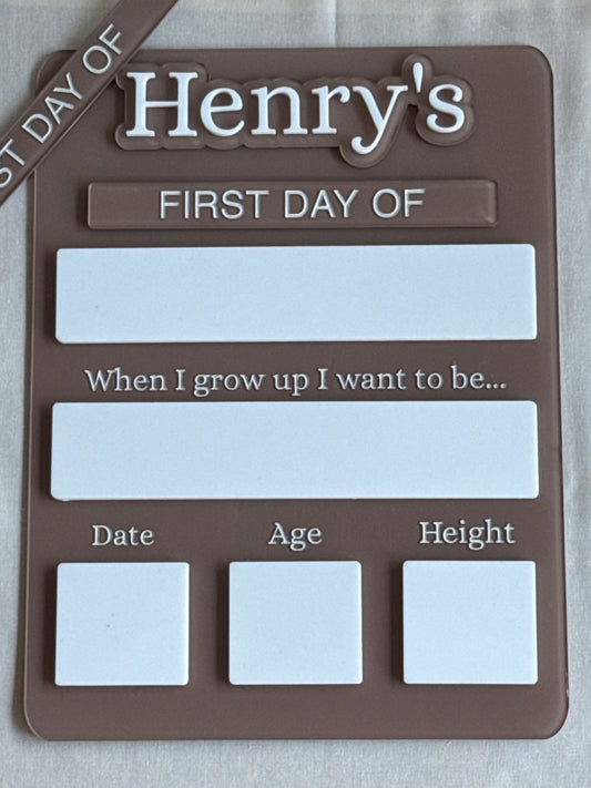 Personalised First Day/Last Day School Board | Photo Prop