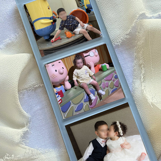 Custom Photo Booth Style Acrylic Magnet: Personalised Family Picture Fridge Keepsake