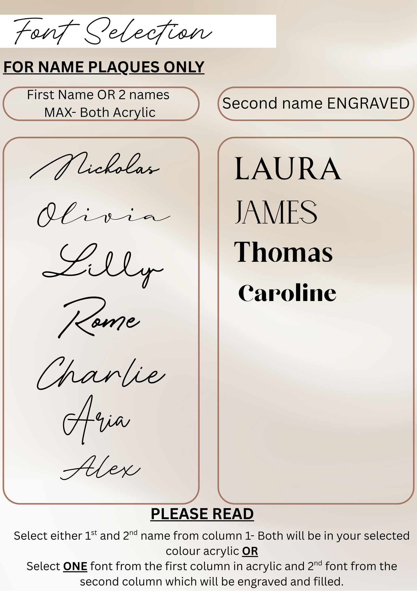 Various Fonts