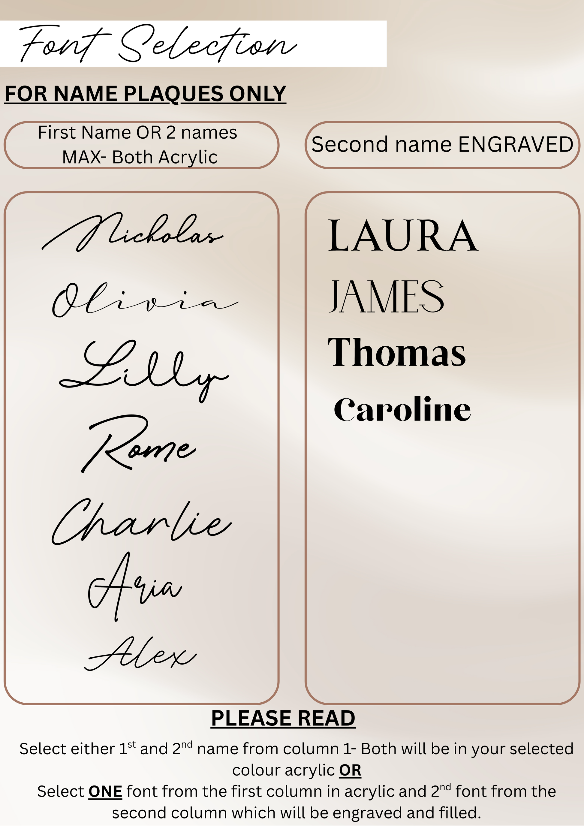 Various Fonts