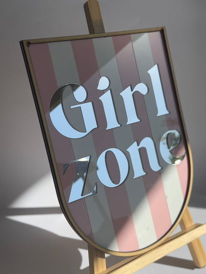 Girl Zone Wall Decor- Wall Decor For Kids Bedroom- Pink & White Decor
