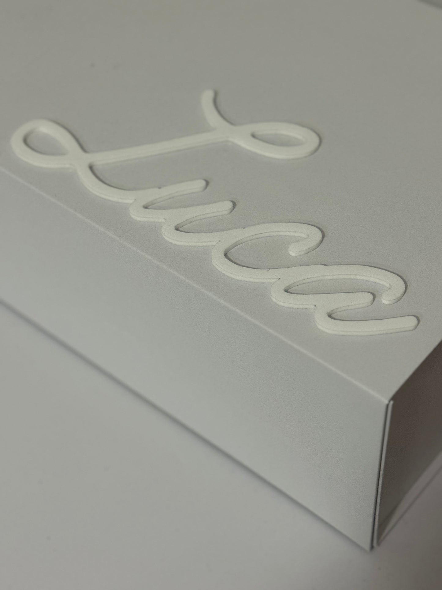 Script Style Acrylic Single-Layer Name Plaque – Custom Name Decoration for Boxes & Events