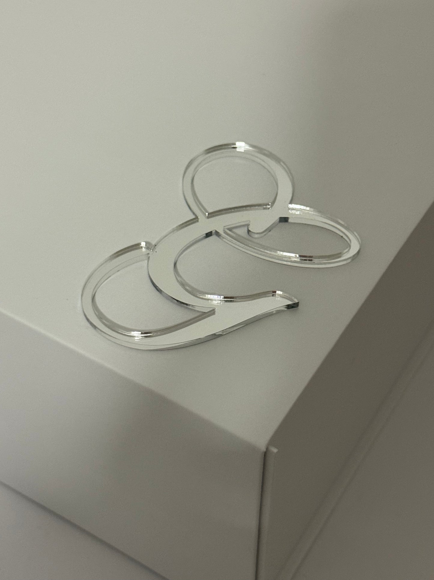 Calligraphy Single-Layer Acrylic Letters – Custom Decorative Initials for Boxes & Gifts