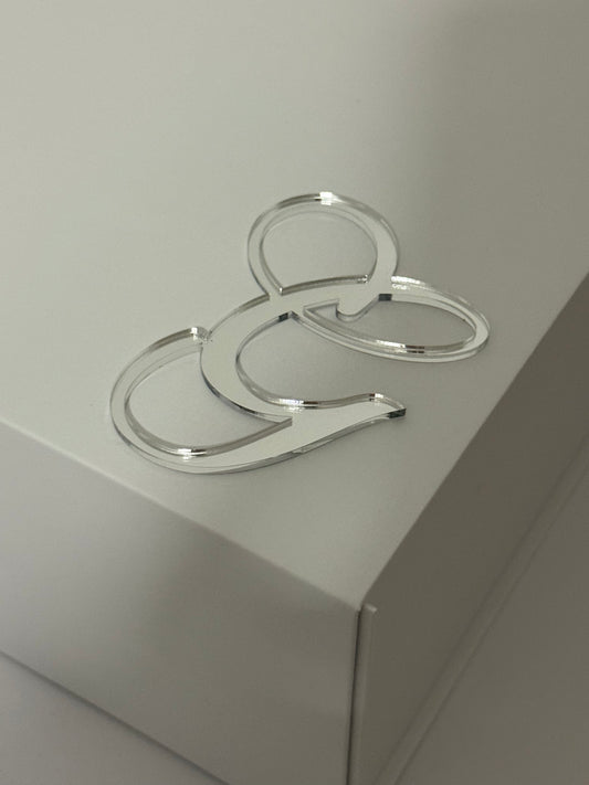 Calligraphy Single-Layer Acrylic Letters – Custom Decorative Initials for Boxes & Gifts