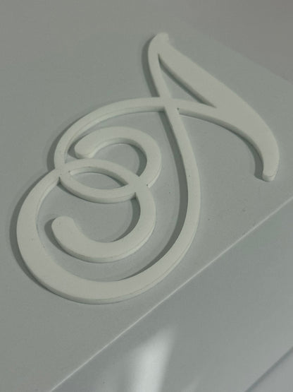 Calligraphy Single-Layer Acrylic Letters – Custom Decorative Initials for Boxes & Gifts