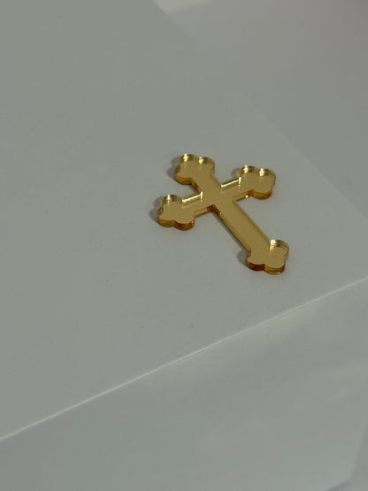 Orthodox Single-Layer Acrylic Cross – Christening Box Keepsake & Decoration