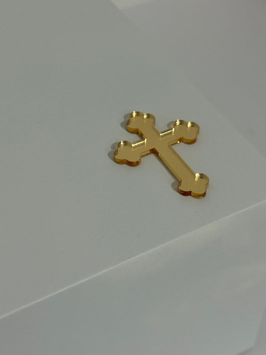 Orthodox Single-Layer Acrylic Cross – Christening Box Keepsake & Decoration