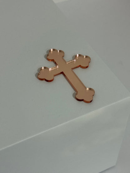 Orthodox Single-Layer Acrylic Cross – Christening Box Keepsake & Decoration