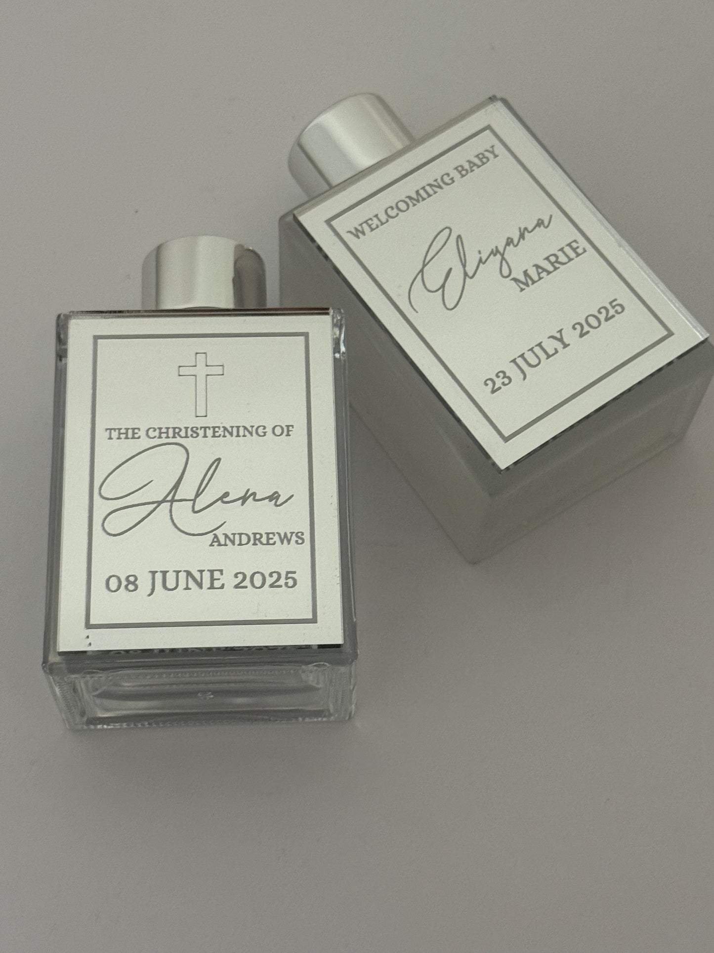 Personalised Mirrored Acrylic Rectangular Plaques – Engraved Plaques for Bottle Favour
