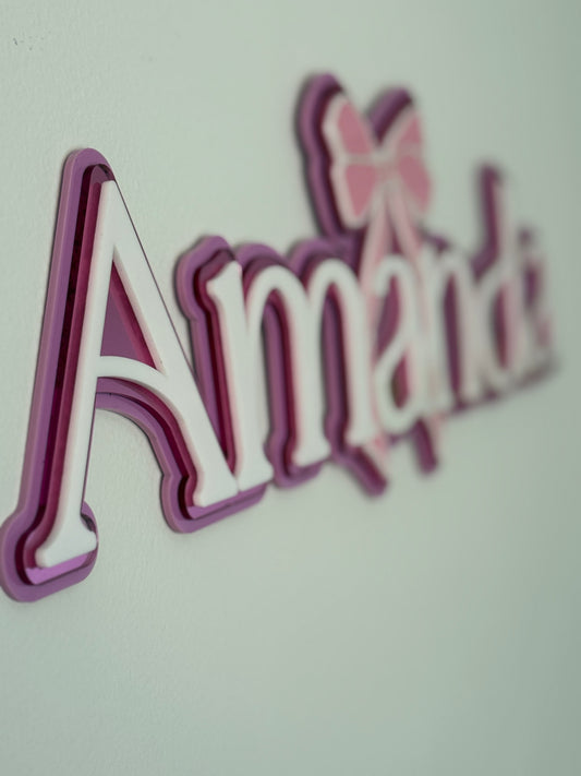 Triple Layer Name Plaque- 3D Name Plaque