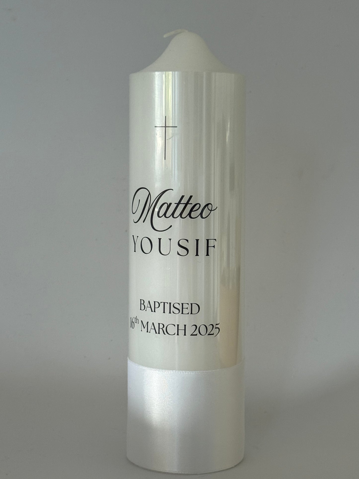 Straight Pillar- Baptism Candle