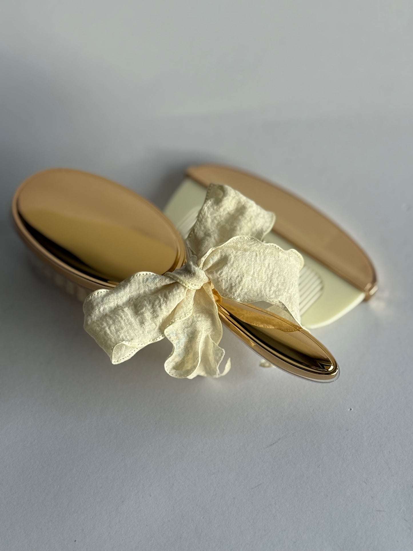 Gold Plated Comb & Brush Set- Baby