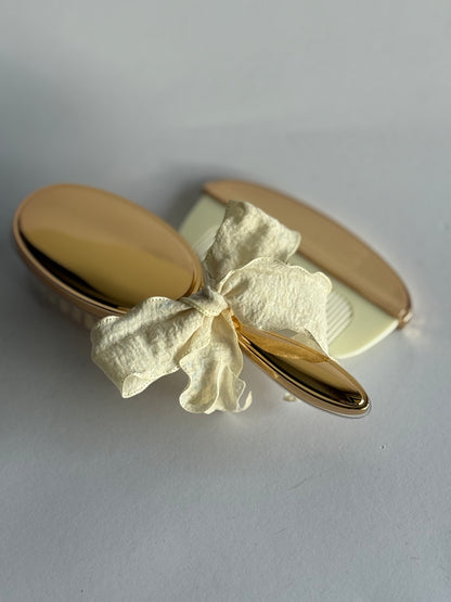 Gold Plated Comb & Brush Set- Baby