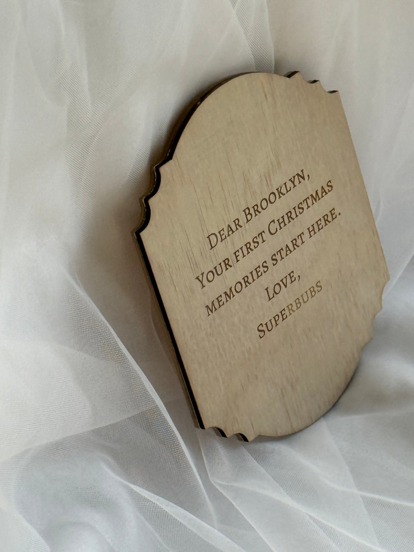 Personalised My First Christmas Acrylic Plaque- Back