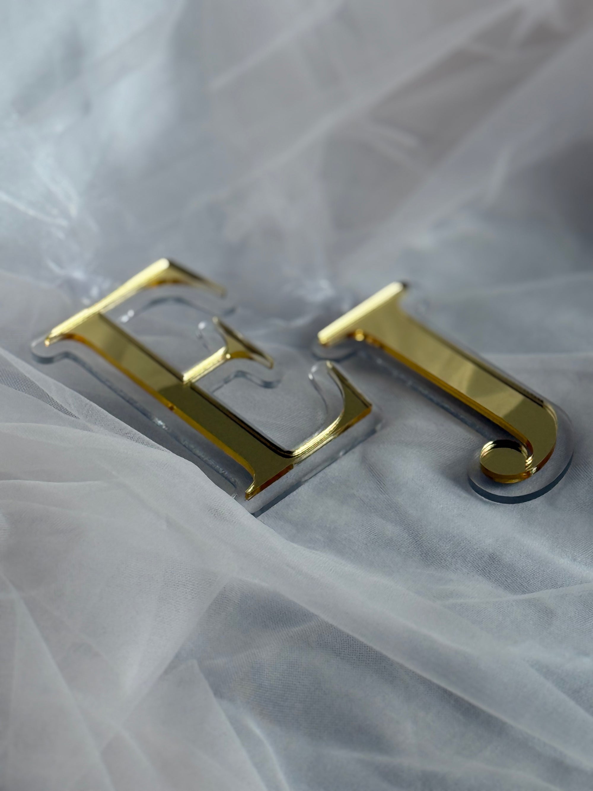 Double Layer Acrylic letter- Gold Acrylic