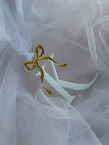 Double Layer Acrylic- White & Gold