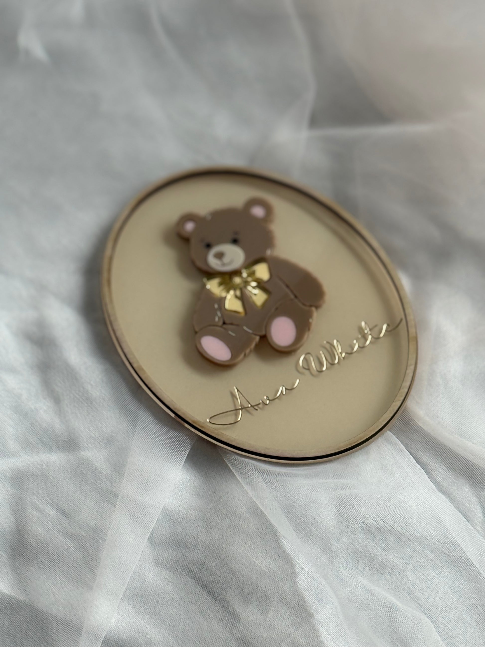 Birth Announcement Plaque- Teddy Bear