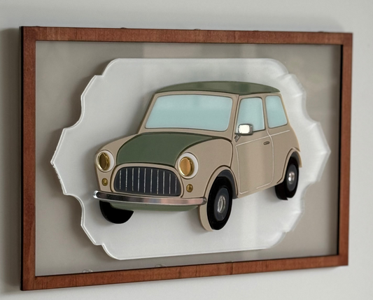 Mini Car- Wall Decor- Acrylic Plaque