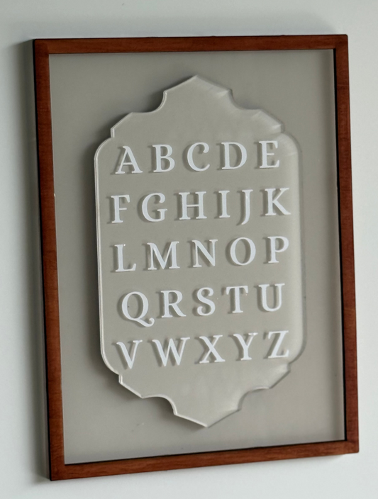 Vintage Alphabet Sign- Bedroom Wall Decor