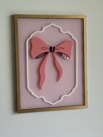 Girls Bedroom Decor- Bow, Bike & Initial Plaques (SET)
