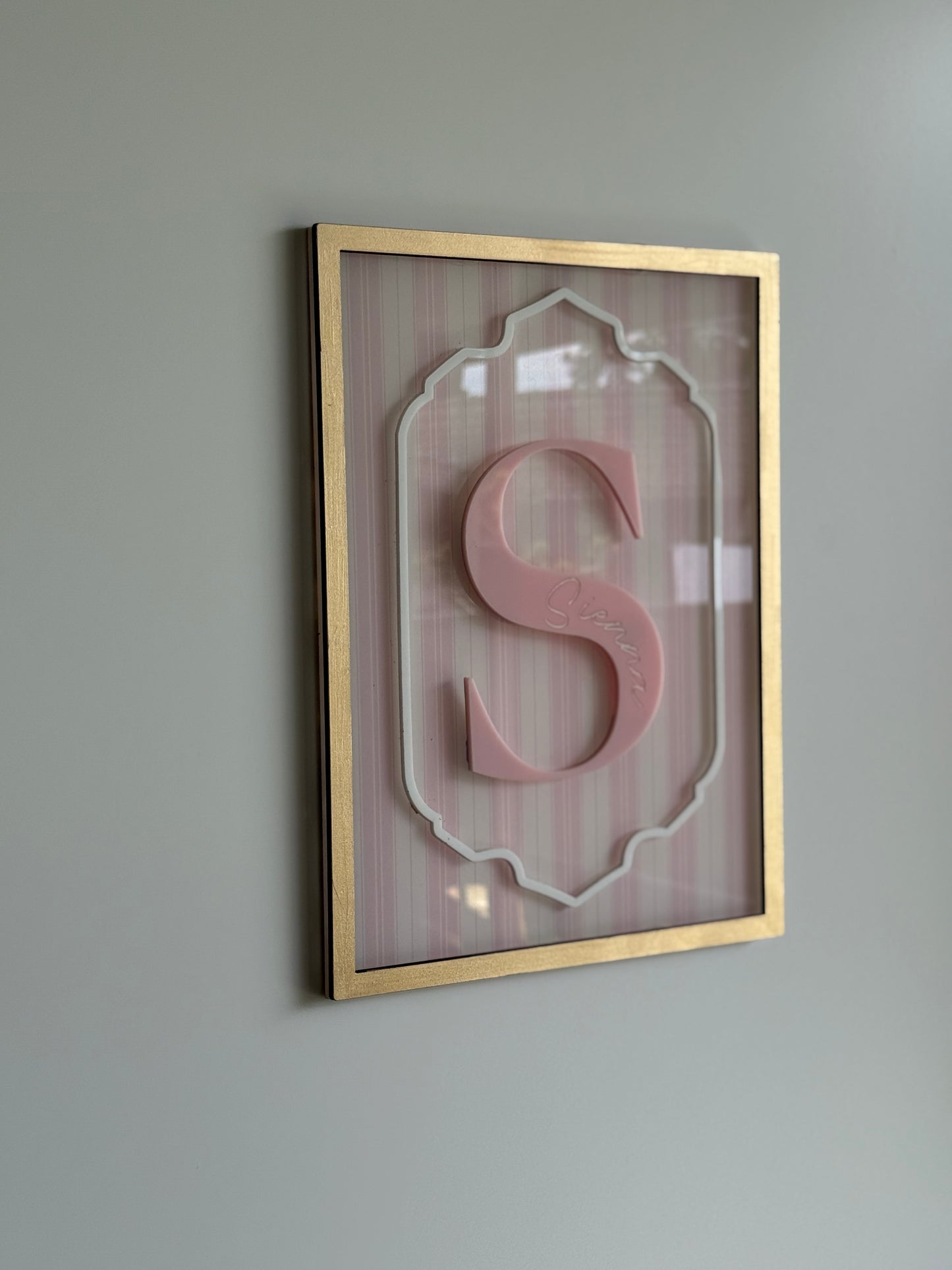 Girls Bedroom Decor- Bow, Bike & Initial Plaques (SET)
