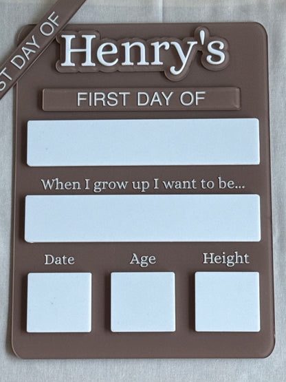 Personalised First Day/Last Day School Board | Photo Prop