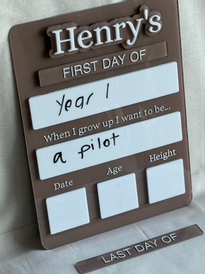 Personalised First Day/Last Day School Board | Photo Prop