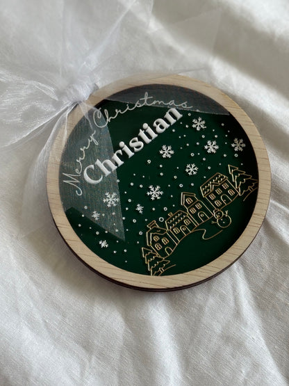 Personalised Acrylic Christmas Ornament- Round Bauble