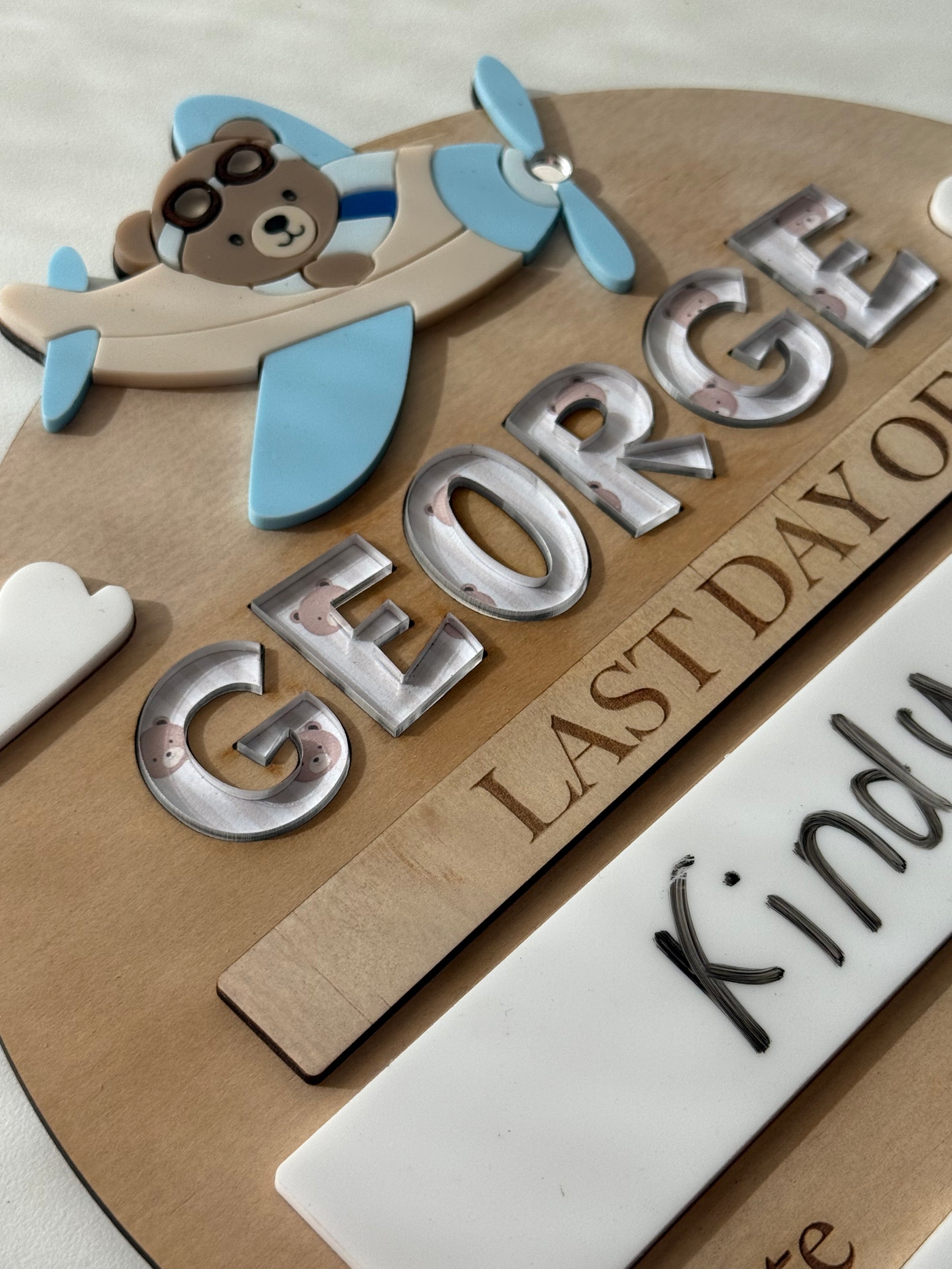 Personalised back to school sign- close up