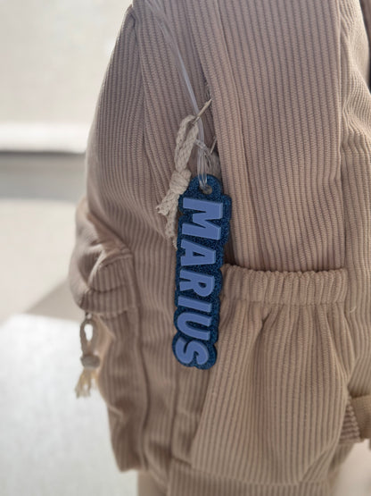School backpack- Custom Bag Tag- Luggage Tag- Custom Name Tag- Custom Name Sign- Colourful Name Tag- Personal Name Tag- Customisable Tag- Kindy Name Tag- Lunchbox Name Tag- Name Keyring Kids- Customised Keyrings- Lunchbox Name Tag- Double Layer Name Tag- Multiple Colours- 3D Name Sign- Rubber Tag  