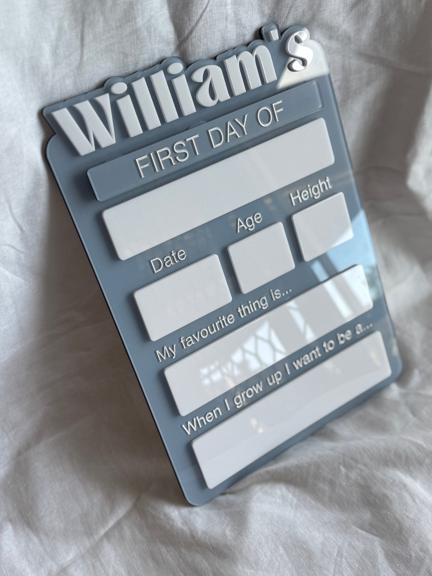 Personalised First Day/Last Day School Board | Photo Prop- Large