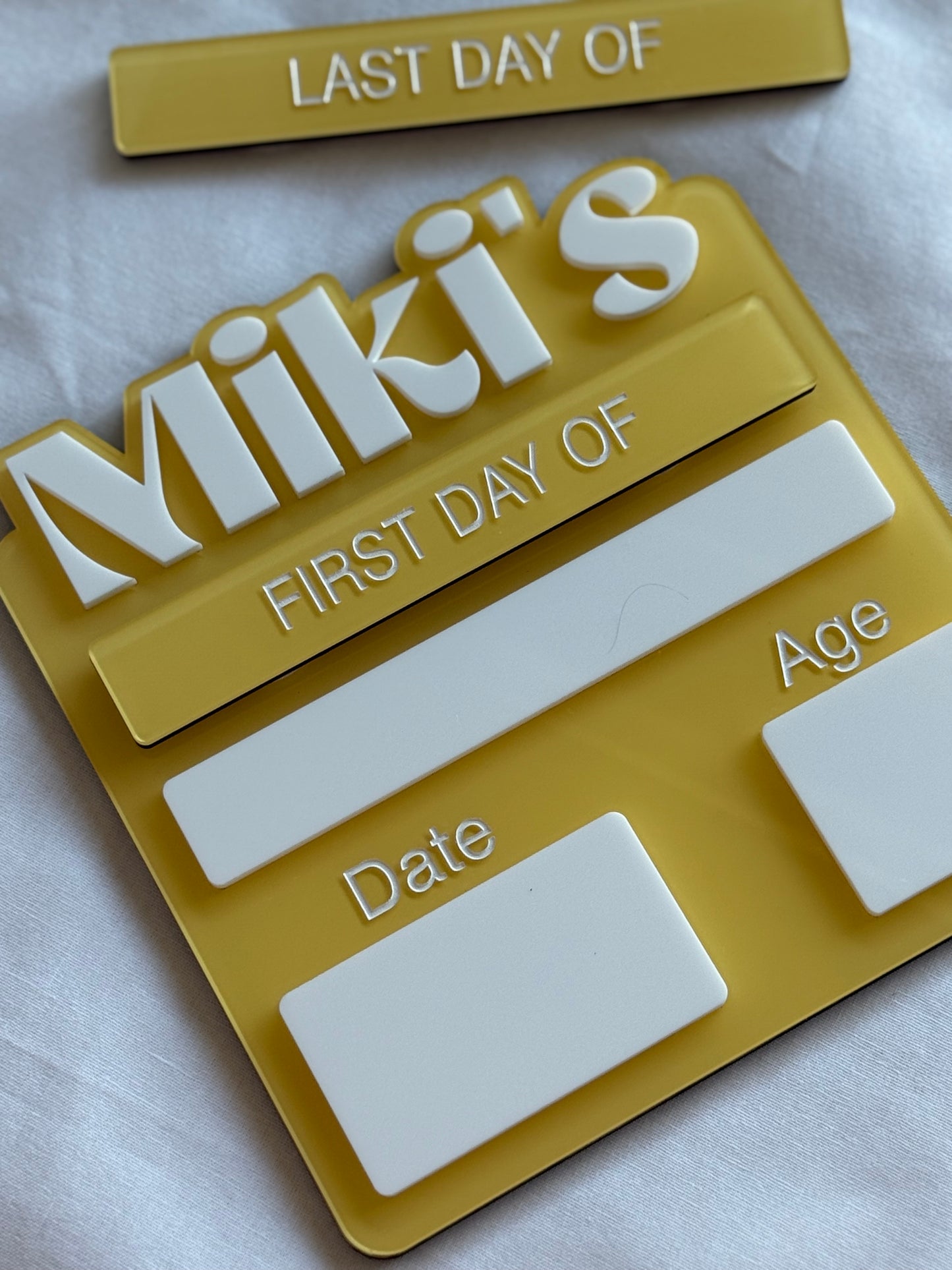 Personalised First Day/Last Day School Board (Small) - Multiple Colours