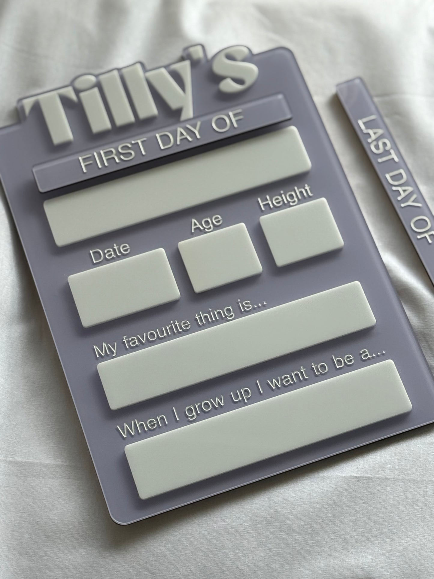 Personalised First Day/Last Day School Board | Photo Prop- Large