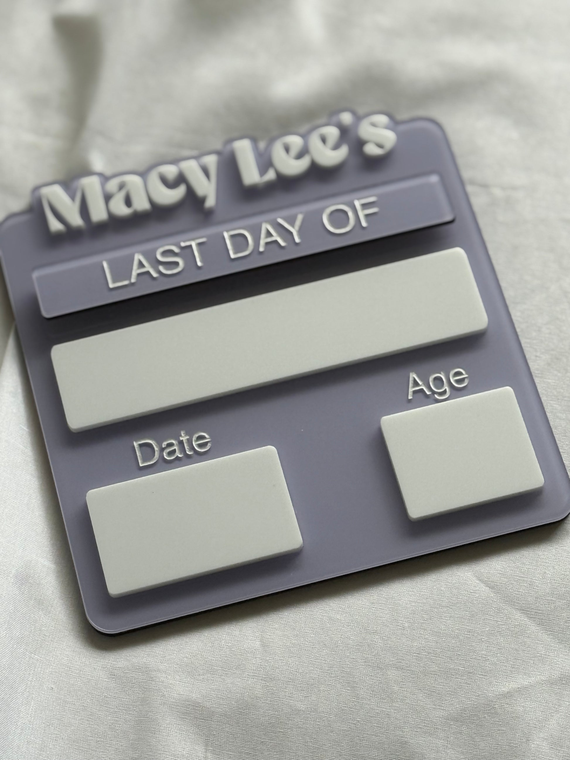 First Day / Last Day School Boards- Photo Prop- Kindy Board- School picture Board- First Day Board- Last Day Board- Dry Erase Board- Kindergarten Board- Name Board- Personalised Board- School Board- Lavender- Multi-coloured