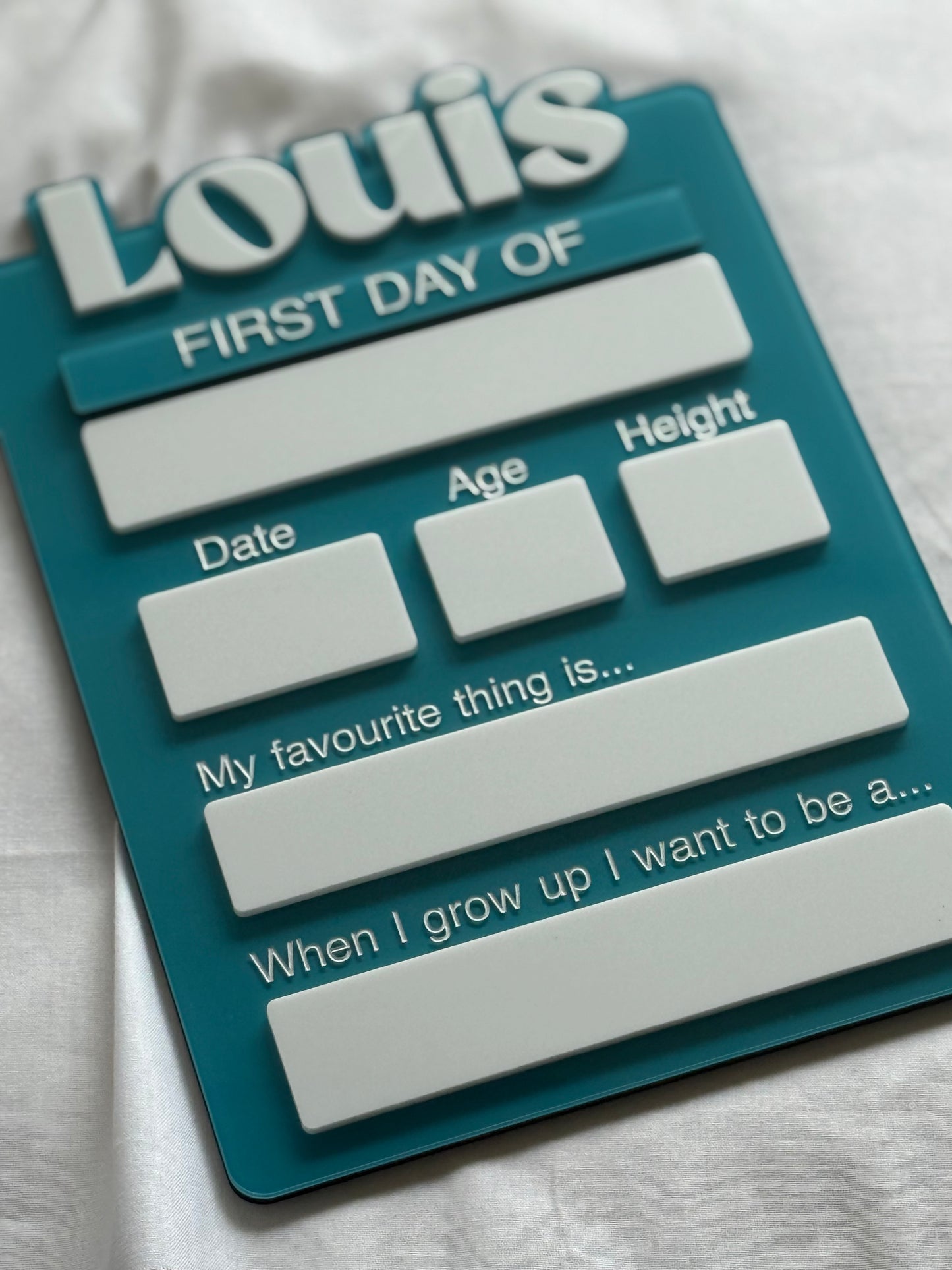 Personalised First Day/Last Day School Board | Photo Prop- Large
