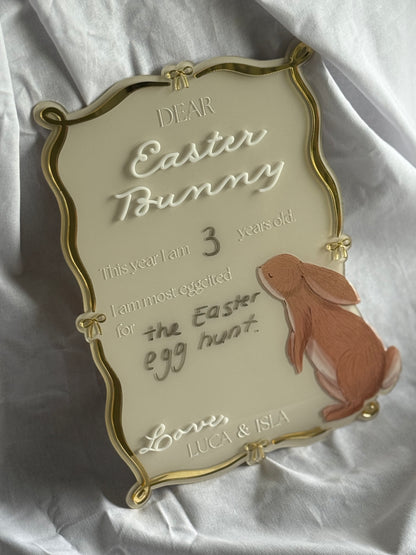 Personalised Easter Photo Prop Plaque – Kids Easter Keepsake Sign