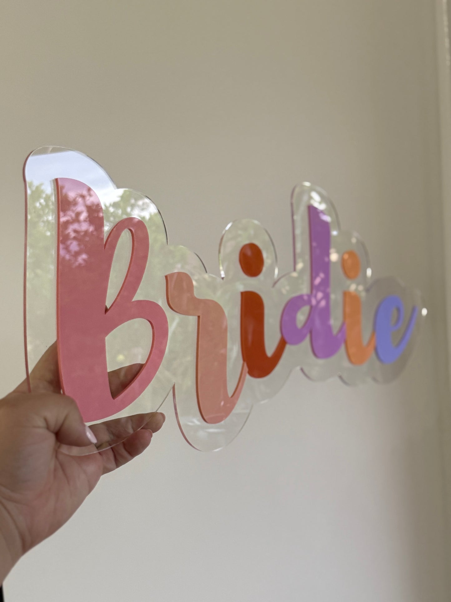 3D Name Sign- Multicoloured name sign-Double Layer Name Sign- Name Sign- Sign- Custom Sign- Bedroom Decor- Personalised Plaque- Acrylic Name Plaque- Name Wall Sign- Nursery Kids Decor- Personalised Gift- Kids Gift- Christmas gift