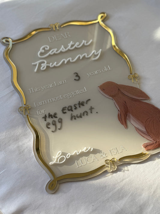 Personalised Easter Photo Prop Plaque – Kids Easter Keepsake Sign