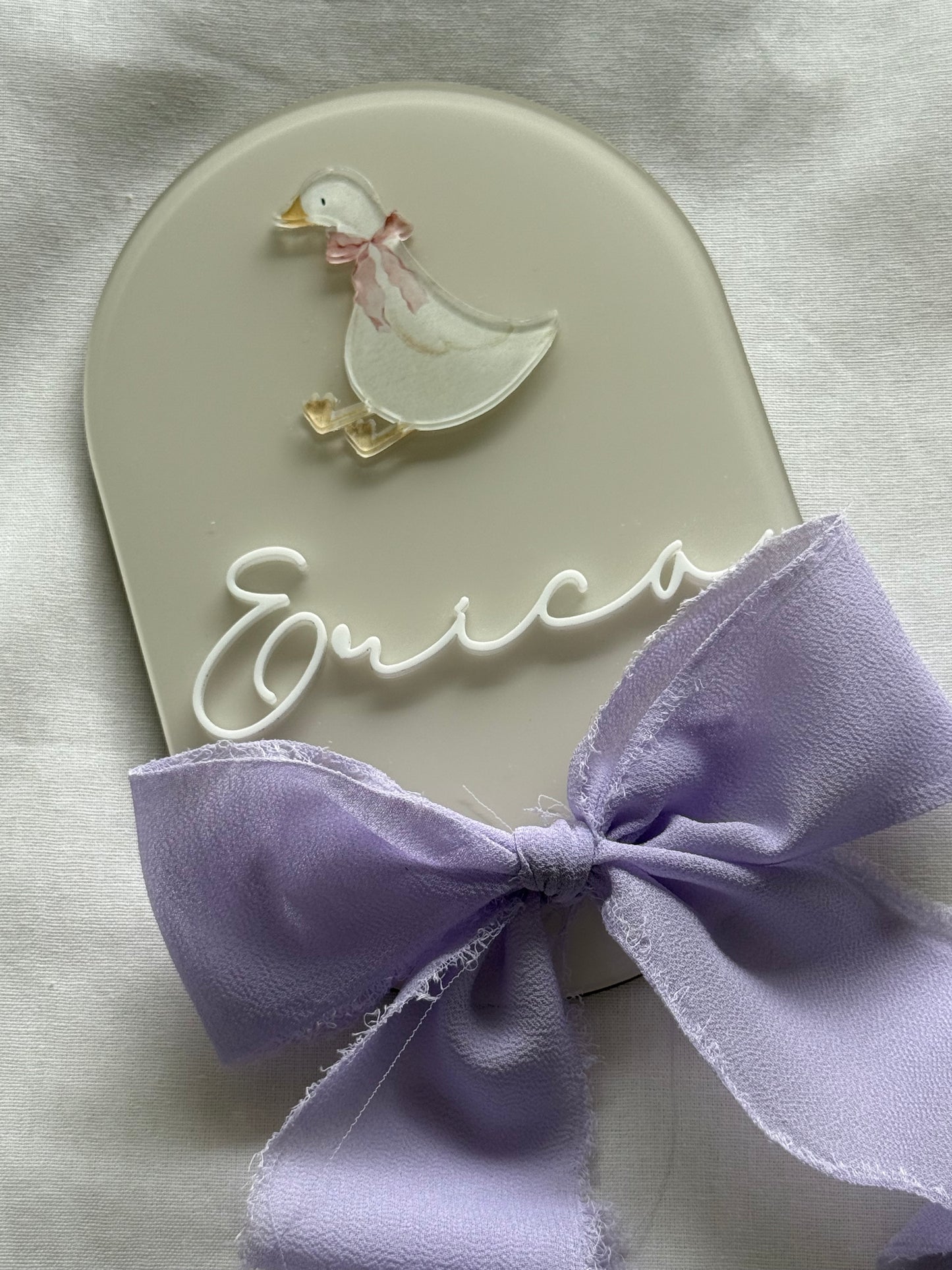 Personalised Birth Announcement Plaque- Goose