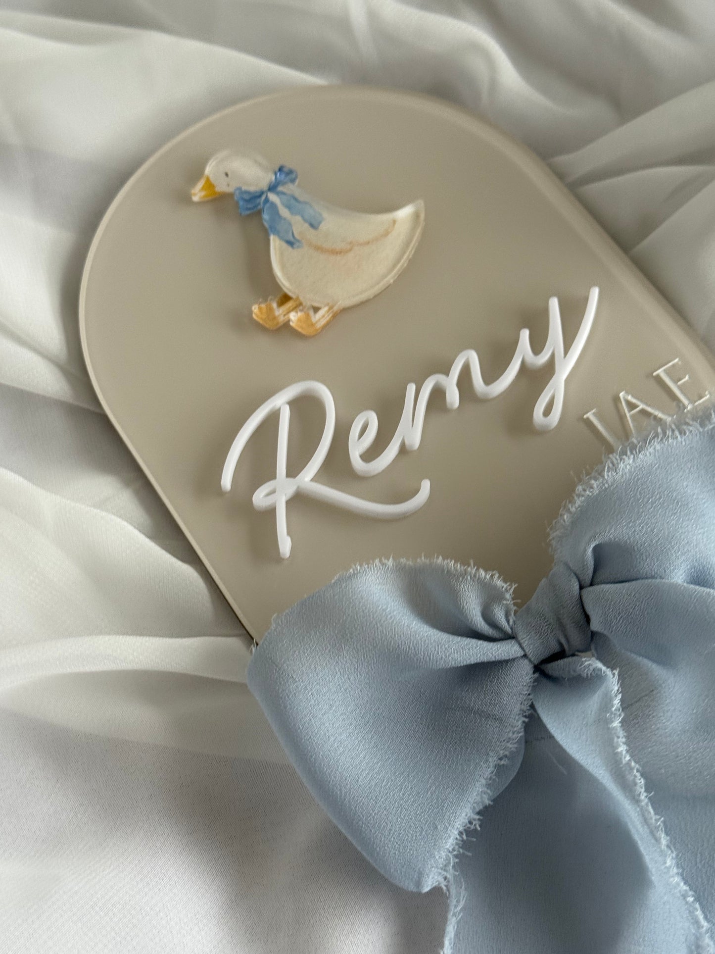 Personalised Birth Announcement Plaque- Goose