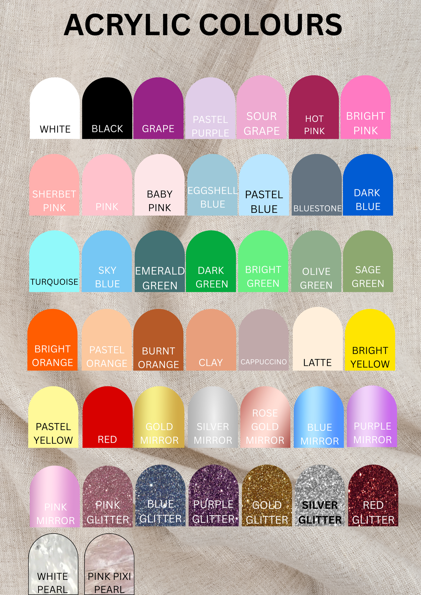 Personalised Acrylic Bag Tags- Multi Coloured