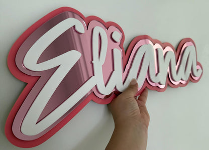 3D Name Plaque- Triple Layer Plaque- Bedroom Decor- Name Plaque- Personalised Plaque- Acrylic Name Plaque- Custom Name Plaque- Nursery Wall Plaque- Personalised Gift- 3D Name Plaque- Multicoloured- 3 Layered Name Sign