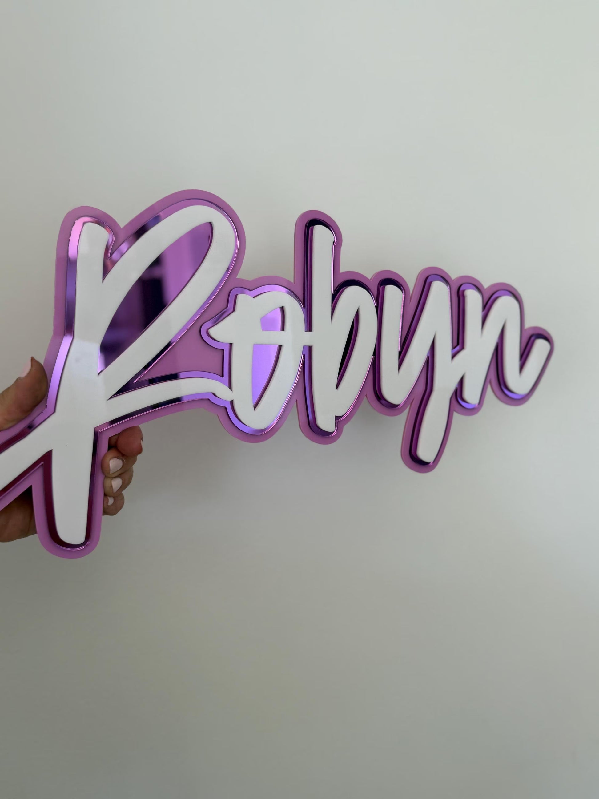 3D Name Plaque- Triple Layer Plaque- Bedroom Decor- Name Plaque- Personalised Plaque- Acrylic Name Plaque- Custom Name Plaque- Nursery Wall Plaque- Personalised Gift- 3D Name Plaque- Multicoloured- 3 Layered Name Sign